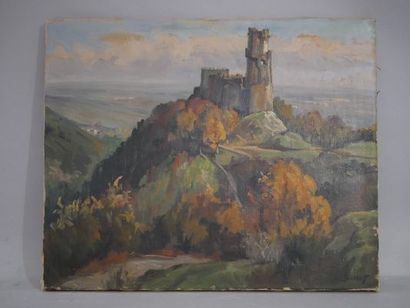 CHANONAT Ernest (1907 - 1995)
Castle of Tournoël,
Hst...