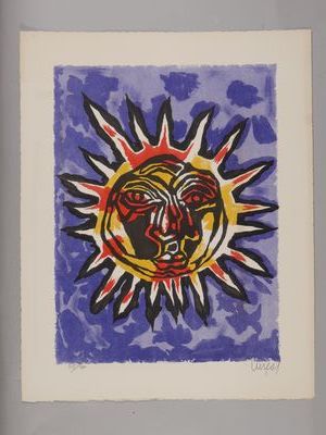 Jean LURCAT (1892-1966)
Sun face.
Lithograph...