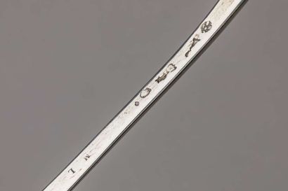 Silver stewing spoon, Paris, 18th century
Net...