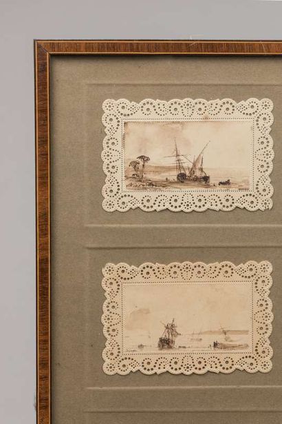 Two framings including each one four mechanical...