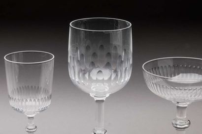 Part of service of crystal glasses including...
