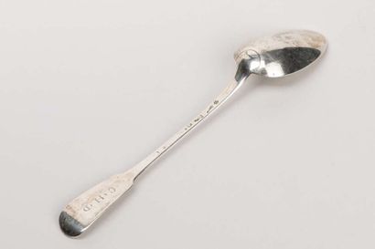 Silver stewing spoon, Paris, 18th century
Net...
