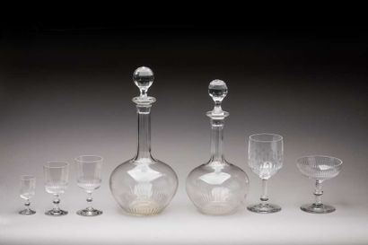Part of service of crystal glasses including...