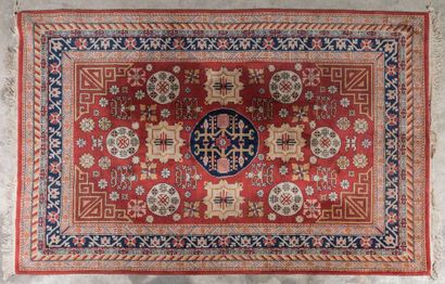 Sinkiang carpet (cotton warp and weft, wool...