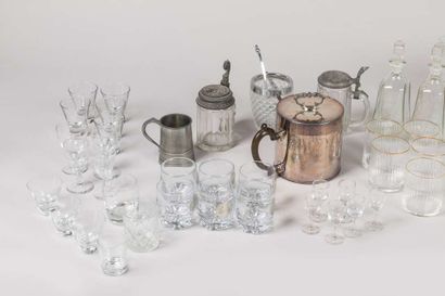 Set of mismatched glasses (series not complete)...