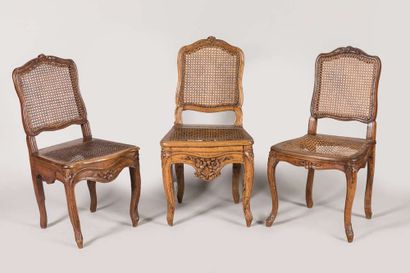 Two transformed beechwood commode chairs...