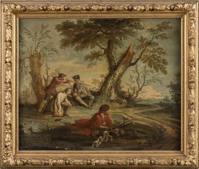 French School
Hunting scene, late 19th century...