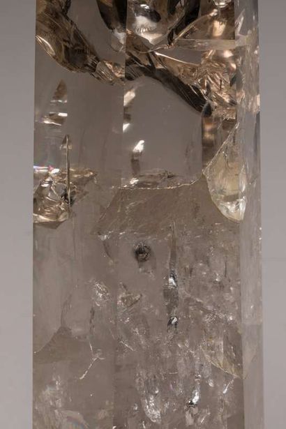 Two pieces of rock crystal or quartz,
H 37...