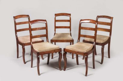 Suite of 10 mahogany and mahogany veneer...