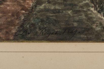 BOUSSATON
View of a mountain town and Royat,...