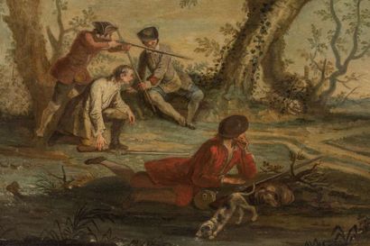 French School
Hunting scene, late 19th century...