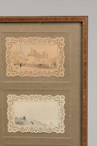 Two framings including each one four mechanical...