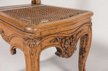 Two transformed beechwood commode chairs...