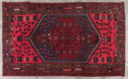 Hamadan carpet (cotton warp and weft, wool...