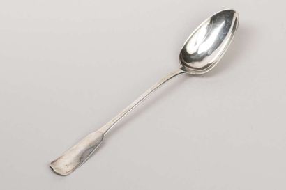 Silver stewing spoon, Paris, 18th century
Net...
