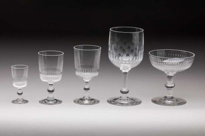 Part of service of crystal glasses including...