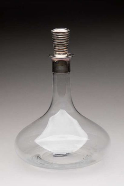 CHRISTOFLE
Decanter in glass and silver plated...