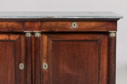 Mahogany and mahogany veneer sideboard, side...