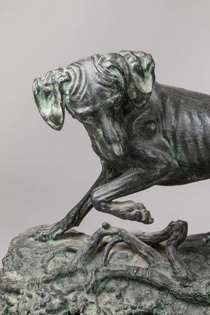 MOIGNIER J.
Dog standing on a pheasant hen,
Important...