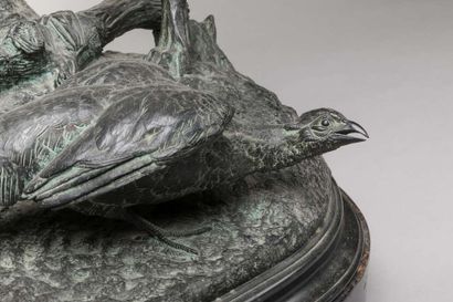 MOIGNIER J.
Dog standing on a pheasant hen,
Important...