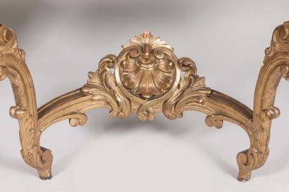 Console with carved and gilded wood front...