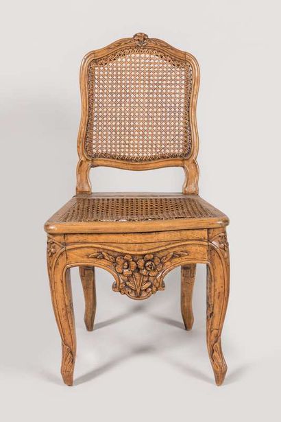 Two transformed beechwood commode chairs...
