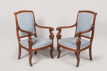 Suite of 5 mahogany and mahogany veneered...