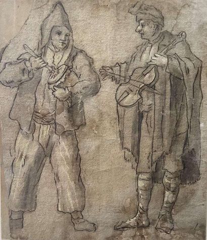 The acrobats 
ink and wash on paper 
(wears)
Height...