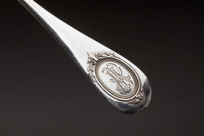 Twenty-four silver entremets cutlery sets,...
