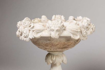 Pair of large alabaster bowls XIXth century...
