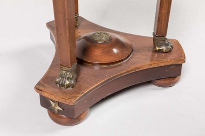 Mahogany saddle with gallery decoration and...