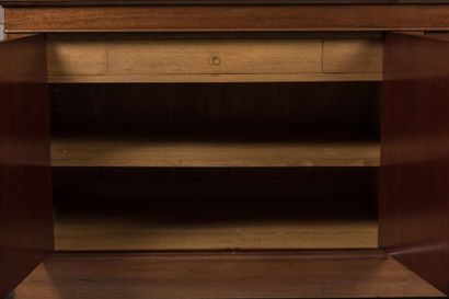 Mahogany and mahogany veneer baseboard sideboard...