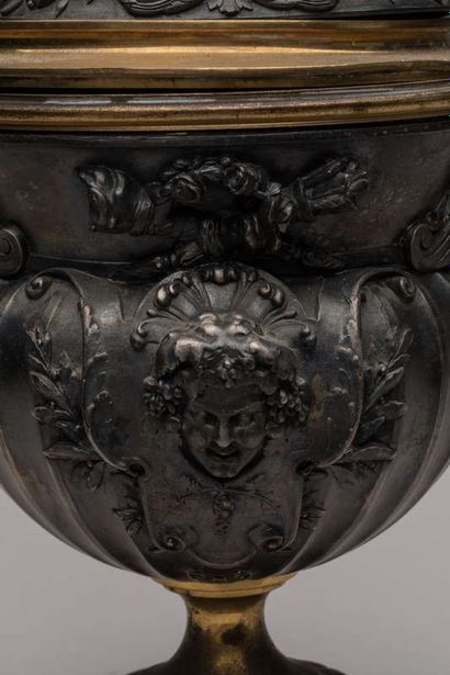 Oudry & Cie publishers
Gilt bronze and blackened...