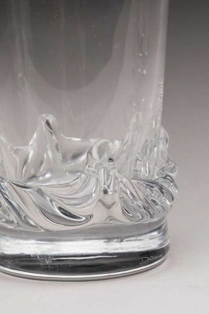 Set of ten cut crystal flutes (one damaged)
Part...