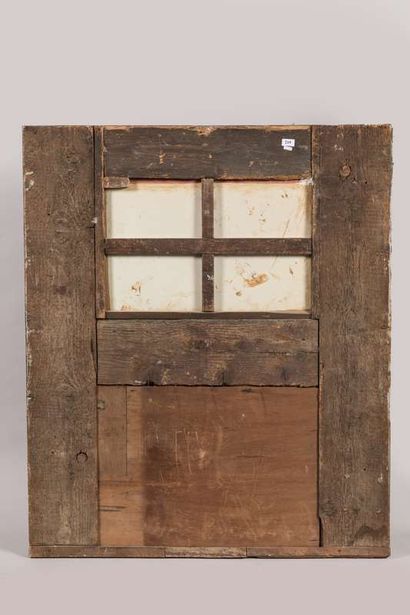 Trumeau of wood carved, lacquered and gilded,...