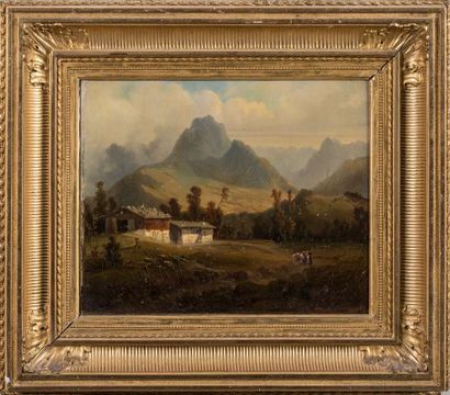 French school of the 18th century, 
Farm...