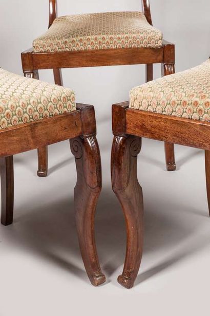 Suite of 10 mahogany and mahogany veneer...