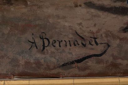 BERNARDET A., 
Game of bowls, 
Hst, 38 x...
