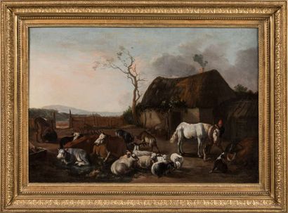 BLOEMEN Pieter Van (1657 - 1720) (attr. to),
Farmyard,...