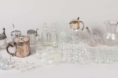 Set of mismatched glasses (series not complete)...