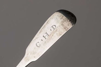 Silver stewing spoon, Paris, 18th century
Net...