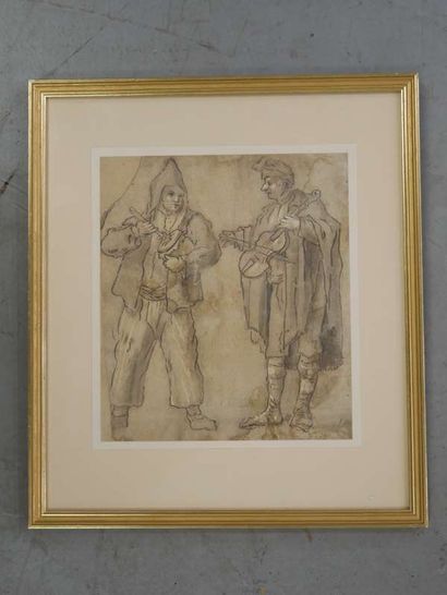 The acrobats 
ink and wash on paper 
(wears)
Height...