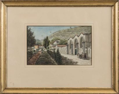 BOUSSATON
View of a mountain town and Royat,...