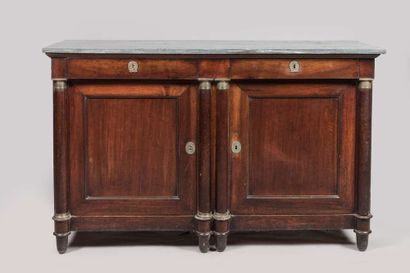 Mahogany and mahogany veneer sideboard, side...