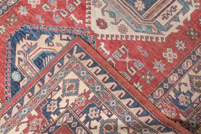 Turkish carpet (warp, weft and wool velvet),...
