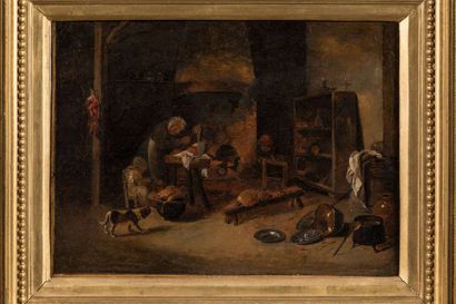 French school of the 18th century, 
Interior...