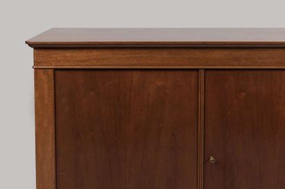 Mahogany and mahogany veneer baseboard sideboard...