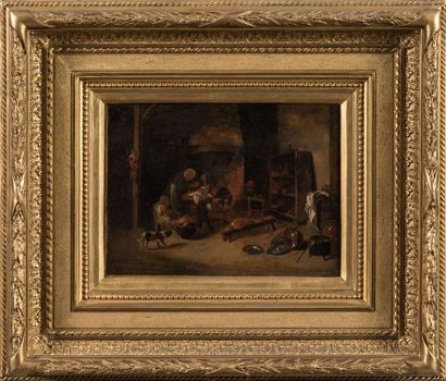 French school of the 18th century, 
Interior...