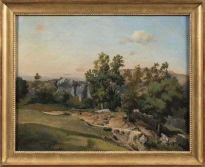 CARUELLE d'ALIGNY Théodore (1798-1871),
Landscape...