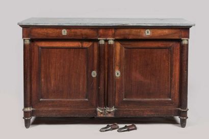 Mahogany and mahogany veneer sideboard, side...